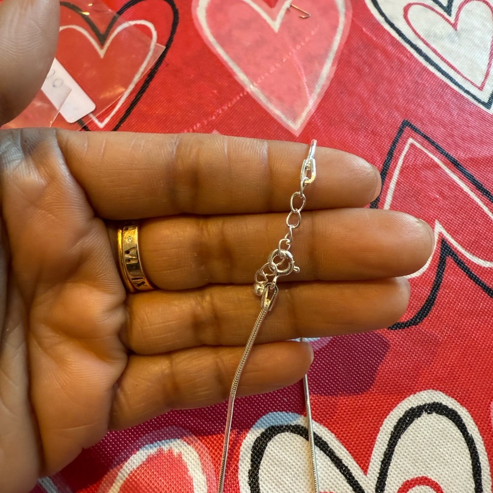 Solid Sterling Silver .925 ball necklace - Picture 7 of 9